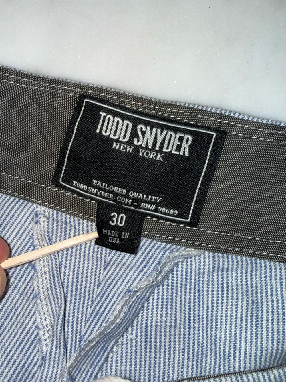 Todd Snyder Men’s Seersucker Shorts Sz 30 Medium Blue Striped